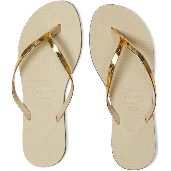 Havaianas Women's Sandals with Gold Straps - Picture 3 of 8